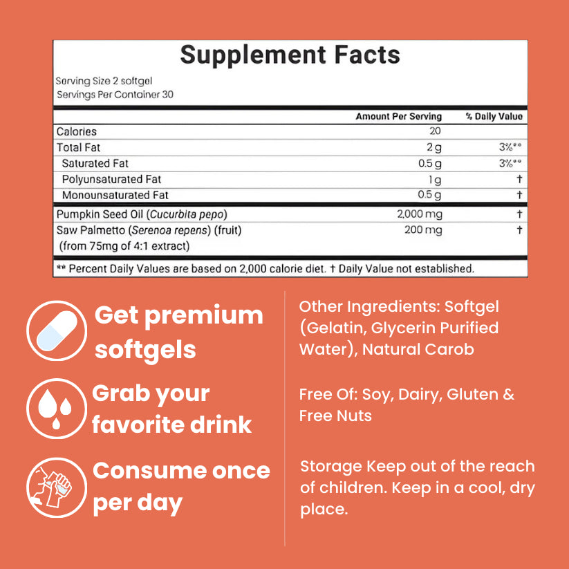 Elvia Naturals – Pumpkin Seed Oil Capsules